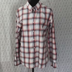 M Tailor 100% cotton long sleeve striped shirt (no size, maybe Sz M